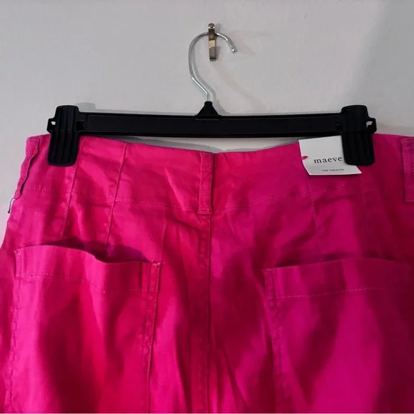 New Maeve Anthropologie Vibrant pink Crop pants - Picture 6 of 6